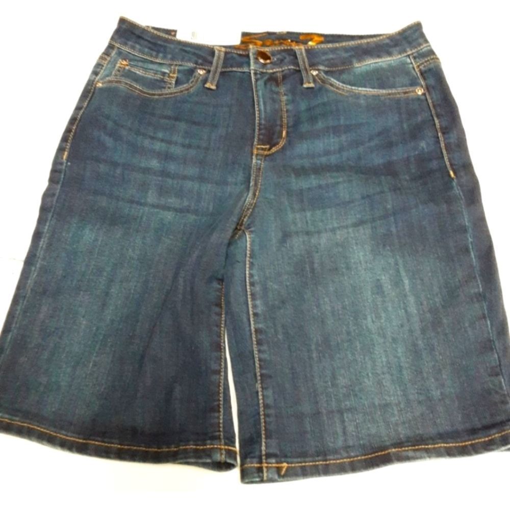 Seven7 Jeans Oversized Jorts‎ Sunset Bermudas Faded Blue Size 8